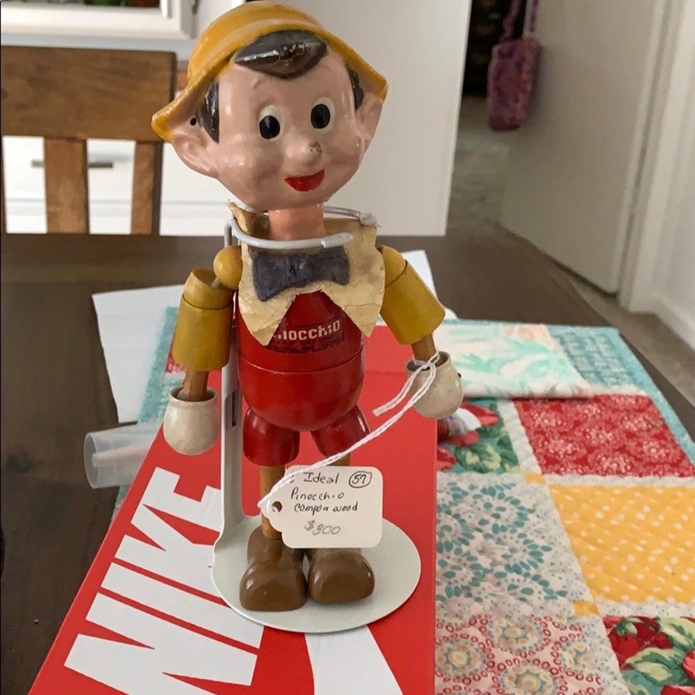 Pinocchio 8” wooden antique